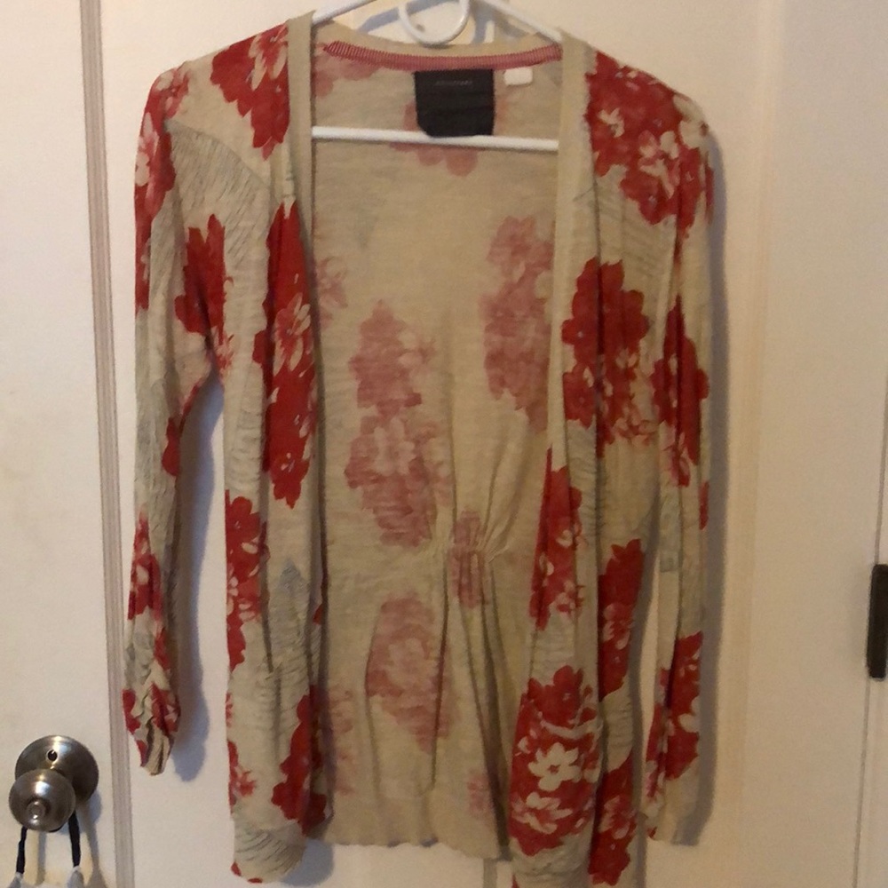 Floral Anthropologie sweater